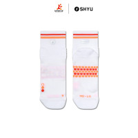 SHYU - Quarter Crew - White - Tangerine - Red